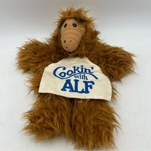 Vtg 11” Alf Puppet Plush Chef "Cookin With Alf" Hand Puppet Burger King Baker
